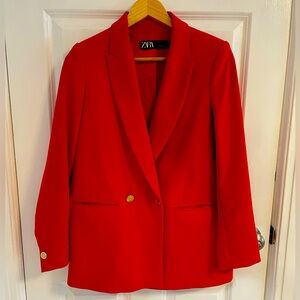 Red Zara blazer